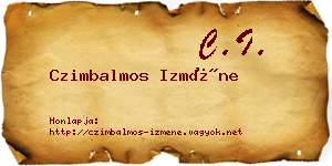 Czimbalmos Izméne névjegykártya